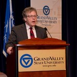 Speaker explains concept